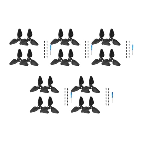 2組のカラフルなクイックリリースプロペラ、ネジとドライバー付き、NEOドローンアクセサリー用(Black 5 SET)