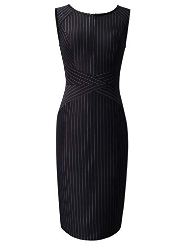 VFSHOW Womens Front Zipper Work Business Office Bodycon Dress Elegant Professional Career Church Party Pencil Sheath Dress