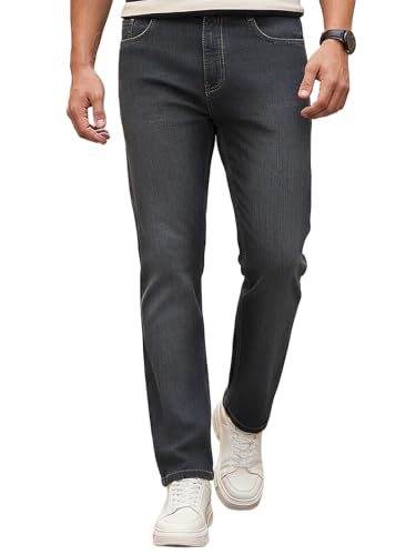 Image of Urbano Fashion Men's Straight Fit Washed Denim Jeans Stretchable