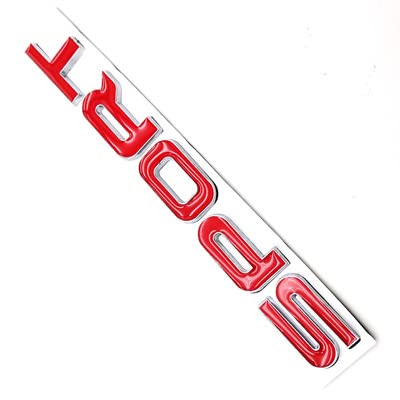 Image of Metal Limited Red Sport Lettering Tailgate Boot Lid Emblem Badge for Range Rover (Silver)