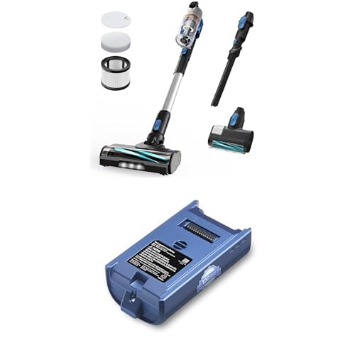 Image of LEVOIT LVAC-300 Cordless Vacuum Cleaner & Replacement Battery, Up to 120 Mins, Powerful Suction, Mini Motorized Brush, Tangle-Resistant Design, for Carpet, Hard Floor, Pet Hair