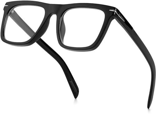 Image of Blue Light Glasses for Men Women Trendy Square Frame Blue Light Blocking Lens Computer Eyeglasses