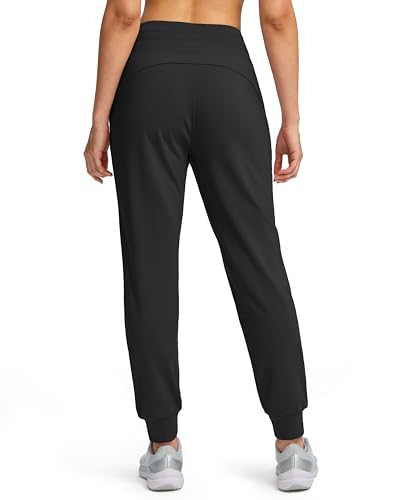 Soothfeel Women's Fleece Lined Joggers Water Resistant High Waisted Sweatpants Winter Warm Thermal Running Hiking Pant Pocket2