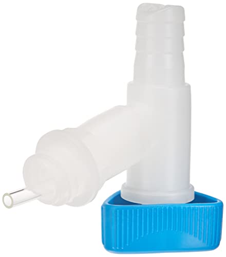 hünersdorff Ablasshahn für Kanister PROFI mit Breitgewinde 22 mm natur, Drehgriff blau