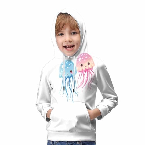 Sweats à hoodie impression 3D pieuvre pour garçon et fille 9-11Y