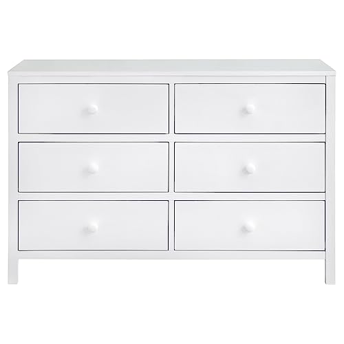 Image of Soho Baby Everlee 6 Drawer Dresser, Whitewash