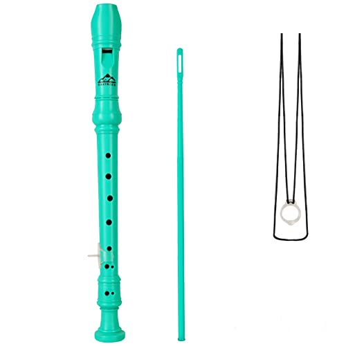 Eastrock Flûte à bec Instrument de style allemand Soprano Flûte à bec 10 pièces pour débutants avec tableau des doigts, sac d'emballage, repose-pouce,...