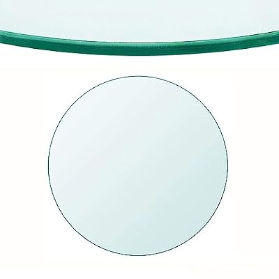 Tempered Glass Table Top With Rounded Edge Round Glass Table Top Round Clear Glass Table Top Beveled-edge Circular Glass for Tabletop Round Tempered Glass for DIY Table DIY Furniture ( Size : CLEAR-35