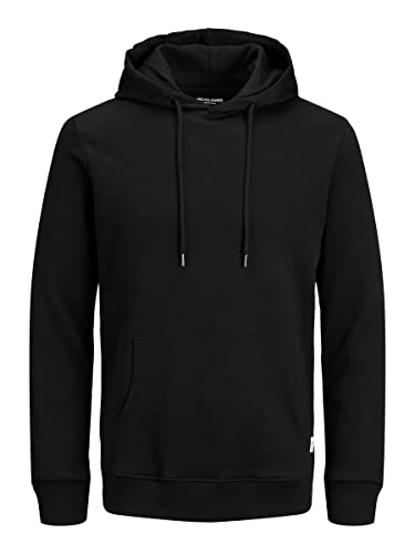 Jack & Jones Jjebasic Noos Sweat Hood Sudadera con Capucha, Hombre, Negro, L