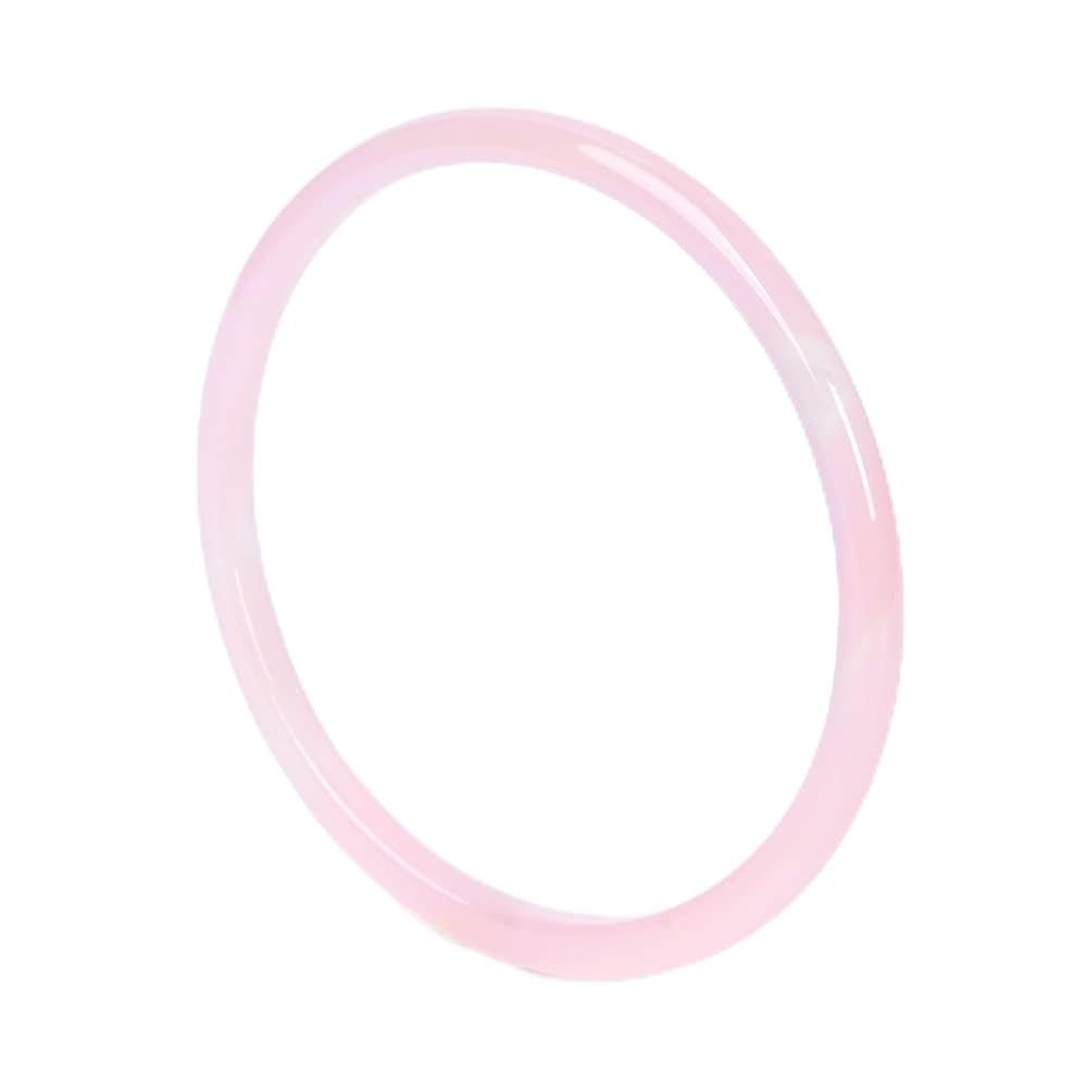 SnamicE Women's Jade Bangle, Natural Classcial Hand Light Pink Jade Chain Bracelets, Jadeite Gemstone Jade Bracelet Jewelry, 54-59mm,56MM,54MM