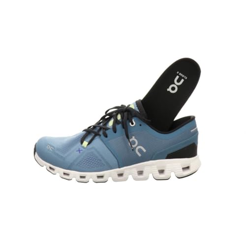 Image of On Men's Cloud X 3 Running Shoes, Pewter /White, 8 US