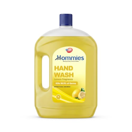 Image of Hommies Liquid Handwash Refill Can, 2 Ltr Lemon, Rich Lathering Formula