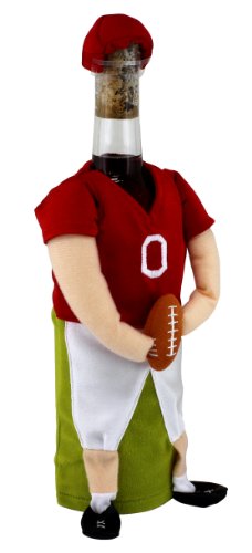 WINE BOTTLE WEAR Dress-Up For Wine Bottles - Football Player