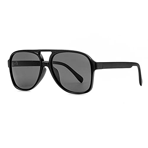 Image of Polarized Classic Vintage Aviator Sunglasses for Men Women Large Frame Retro 70s Sunglasses