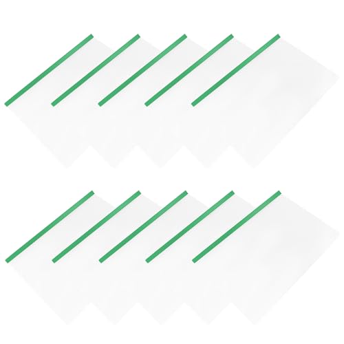 BESTonZON Carpetas Transparentes para Archivos A4 Varilla Verde 10 Unidades Organizador de Documentos Clips para Estudiantes y Oficina