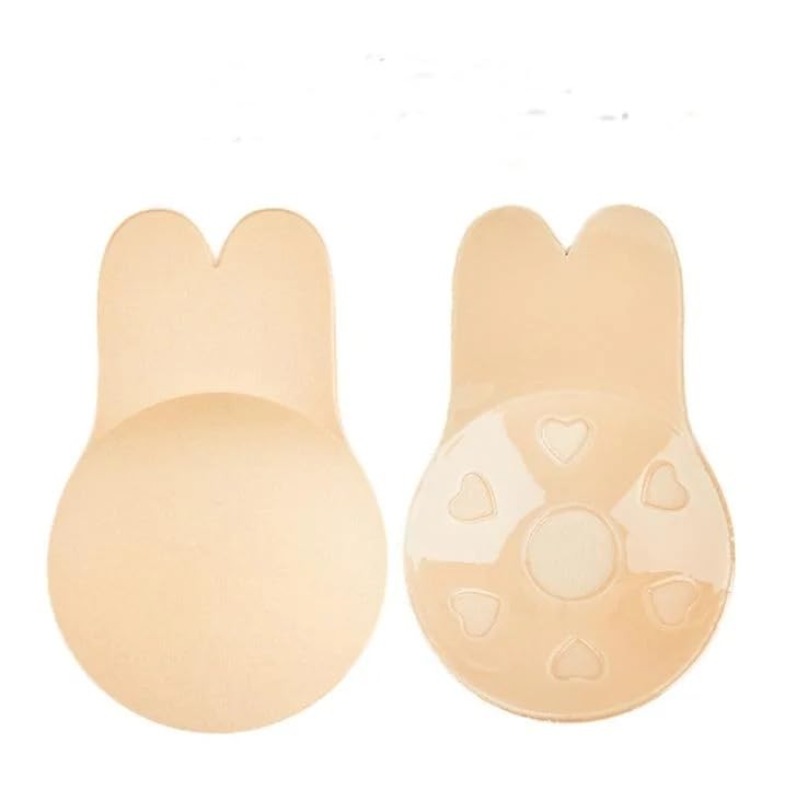 Breast-Lift Stick-On Nipple Pads Silicone Nipple Covers Breast Pads Reusable Medically-Graded Black-image-3