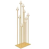 smtyle DIY 9 Gold Candle Holders Candelabra Floor 42 inch Tall Centerpiece for Wedding Decor Using...