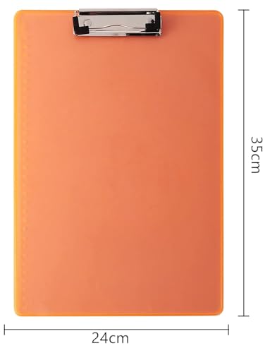 Image of Cubic Orange Premium Exam Clipboard - A4 Size Unbreakable Writing Pad with Metal Clip for Students, Office & Coaching Use