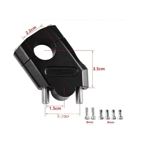 Montaje altura extensor manillar negro contra fatiga en muñecas para moto 2