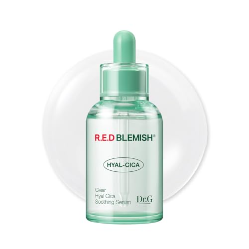 Dr. G R.E.D. Blemish Clear Hyal-Cica Soothing Serum - Korean Skincare - Long-Lasting Hydrating Serum for All Skin Types - Cools Skin Temperature - Hyaluronic Acid & Centella Asiatica - 1.69 fl oz