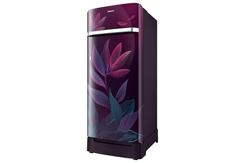 Image of Samsung 215 L, 5 Star, Digital Inverter, Direct-Cool Single Door Refrigerator (RR23H2H359R /HL, Paradise Bloom Red, Base Stand Drawer, Single Touch Defrost, 2026 Model)