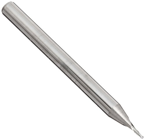 Melin Tool AMG Carbide Micro Ball Nose End Mill, Uncoated (Bright) Finish, 30 Deg Helix, 2 Flutes, 1.5000