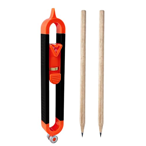 Precise Contour Scribe Tool with 2 PencilWoodworking Scriber Line MakerWoodworking Edge Corner Measuring Profile DuplicatorContour Measuring Tool with Adjustable Lock for Carpenter Tile and DIY
