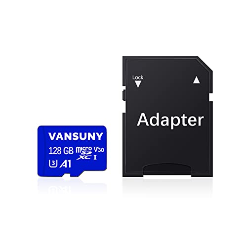 Vansuny Micro Sd Card 128Gb Microsdxc Memory Card With Sd Adapter A1 App Performance V30 4K Video Recording C10 U3 Micro Sd For Phone, Security Camera, Dash Cam, Action Camera #TOP1