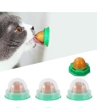 Cat Catnip Candy Treats, Licking Fun Sugar Ball Toys for Pets, Edible Squeezing Treats, 3 Pack