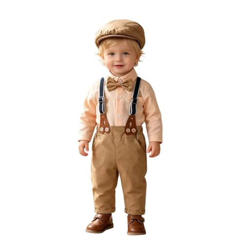 Camiseta de manga larga con tirantes para niños pequeños y conjunto de ropa diario