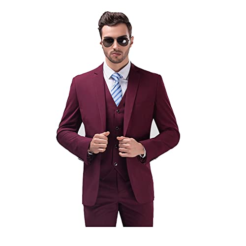 UNINUKOO Mens Sport Coat Slim Fit Suit Blazer Jacket One Button Lightweight for Casual Business US Size 44 Yellow2