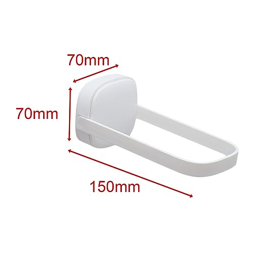 Perchero de pared individual y estante de almacenamiento plegable blanco 3