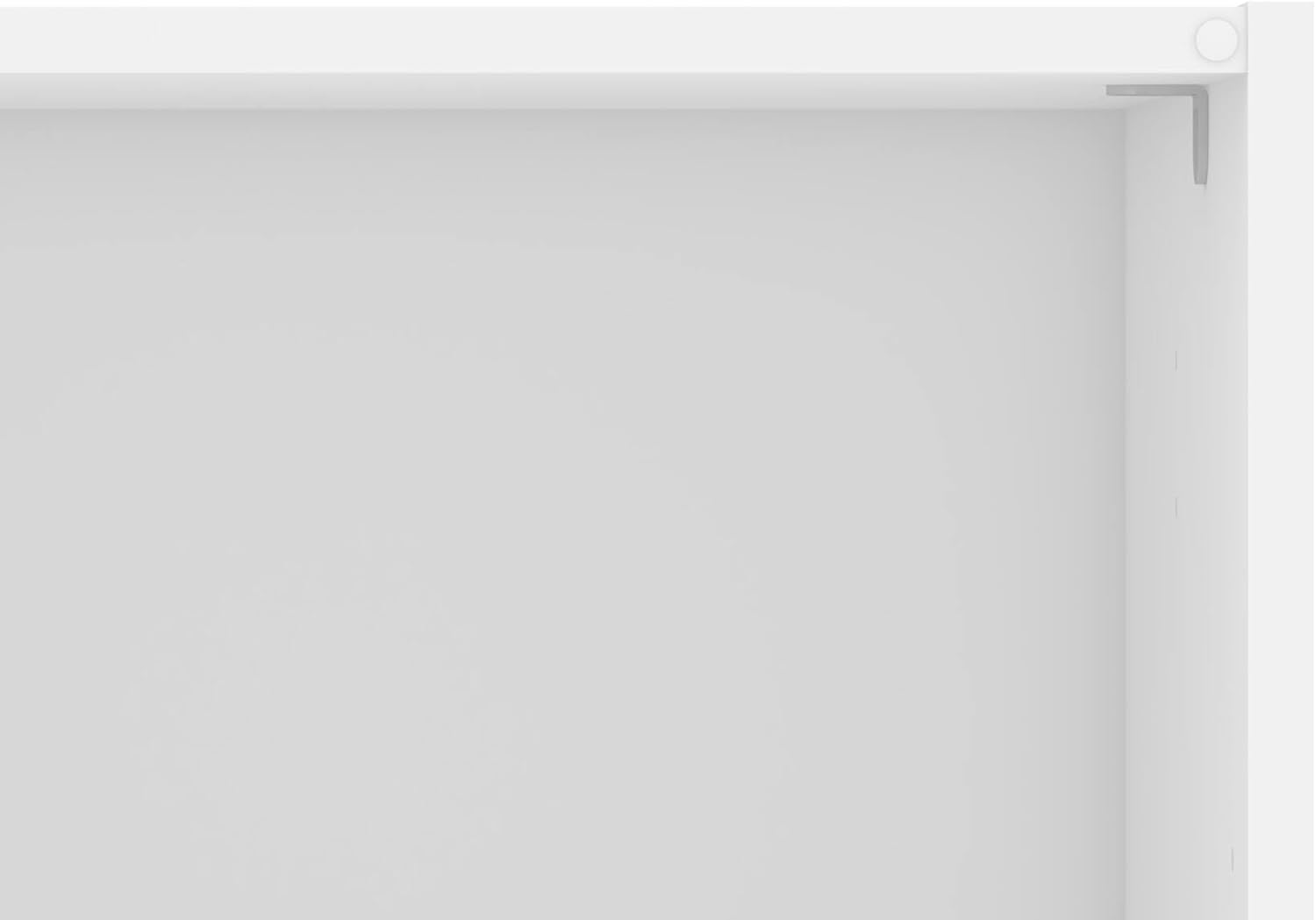 Bissolo Casa Armadio Multiuso Colonna Mod. Space 1 Anta – 39,4x41,5xH175,4 cm Bianco Opaco, 3 Ripiani Regolabili, Maniglia Silver, Kit Smontato