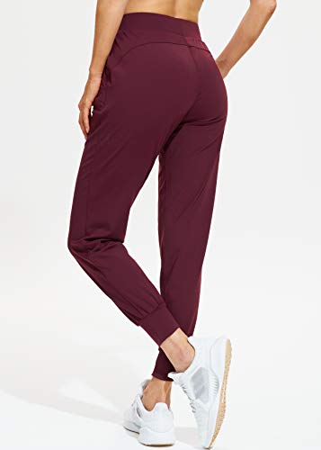 Image of Libin Women's Joggers Pants Athletic Casual Sweatpants Petite /Regular /Tall | Running, Workout, Gym, Yoga, Lounge, Travel, Golf Clothes with Pockets, 4 way stretch, Tapered, Dance Trousers