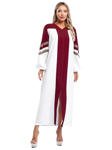 Robe de clergé prière femme bordeaux XL pour église et chorale