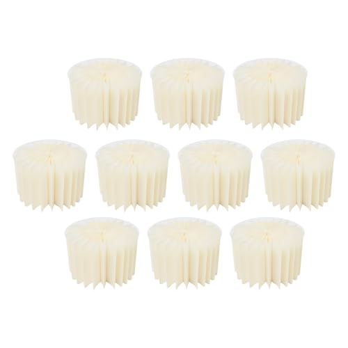 SuhoFutus Columna de flores cilíndrica, columnas plegables de cartón para flores, columnas centrales de exhibición, 10 columnas decorativas blancas, carga máxima de 50 kg, adecuado como decoración