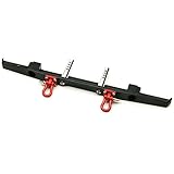 Steel Rear Bumper with 2 Pcs Winch Mount Shackles for 1/10 Axial SCX10 RC Model Crawler Car #A