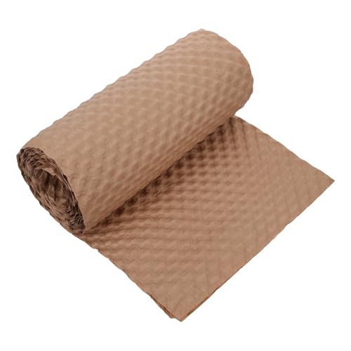 Operitacx Papel de Embalaje Amortiguador Biodegradable 38 Cm X 10 M, Rollo de Papel Kraft Estructura de Panal para Protección de Artículos Frágiles, Envoltura para Envío y Embalaje Seguro