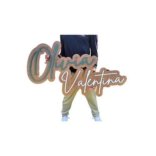 Custom wooden name sign,layered baby name, nursery sign for Nursery