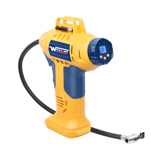 Tire Inflator Air Compressor, for Dewalt 20V Max Battery 160PSI Cordless Portable Electric Air Pump with Digital Pressure Gauge for Car, Bike, Sport Ball, Pool Toy, X-MAS Gift (TOOL BARE, NO BATTERY!)