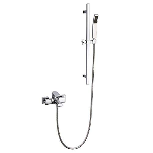 Robinet de baignoire carré pour salle de bain rétro et douche eau chaude - 4
