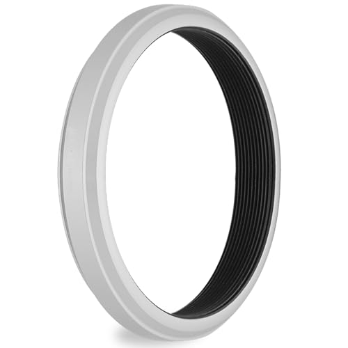 Haoge 49mm Lens Filter Adapter Ring for Fujifilm Fujinon X100VI X100V Camera fit 49mm UV CPL ND Filter Fit Original Lens Cap Silver LAR-X55S