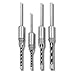 Woodworking Square Drill Bits Set, 4pcs Square Hole Drill Bits 1/4 5/16 3/8 1/2 Wood Mortising Chisel Set Wood Drilling Hand Tools for Mortising Machines Drill Press Attachment