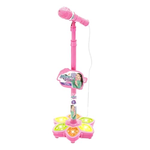 Teléfono Juguete para,Máquina De Cantar Inalámbrica Con Luces Coloridas - Niño Con Soporte - para Niñas Niños Cumpleaños Escena Casa Juego Imaginación