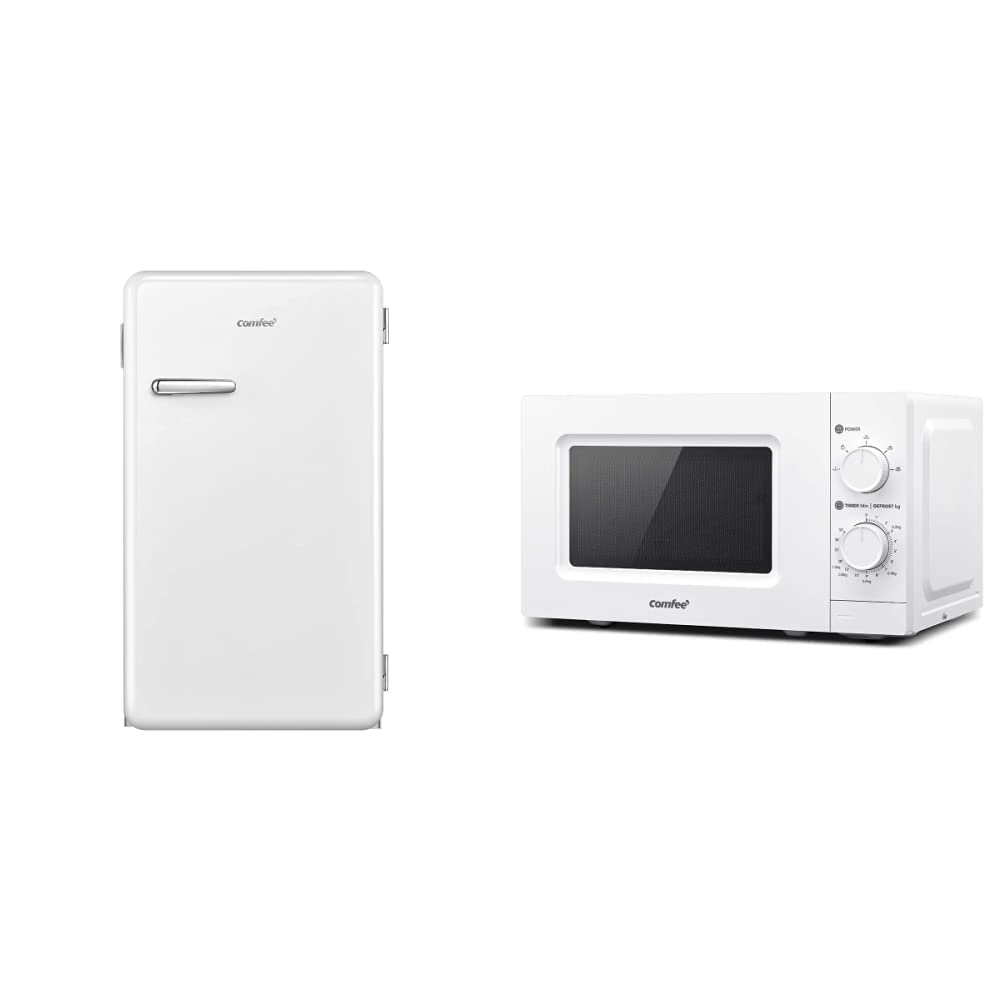 Buy COMFEE'Retro SOLO 93L Fridge RCD93WH1RT(E) Under Counter Freestanding Fridger White & 700