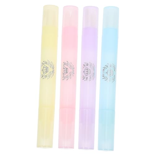 MUSISALY 4個ネイルポリッシュリムーバーペン 除光液注入式 爪掃除ペン 軽量 持ち運び便利 ネイルアート後のお手入れに