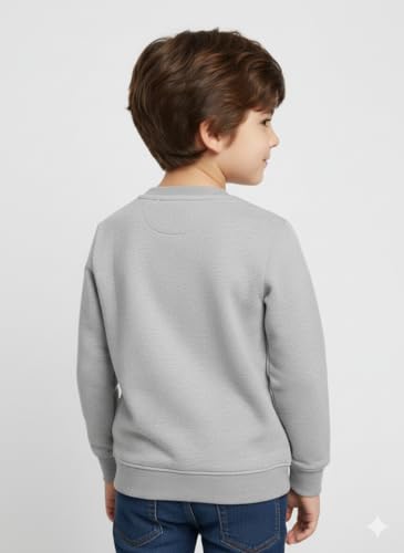 Image of Mack Jonney Boys Printed Fleece Sweatshirt - Warm Winter Pullover for Kids -M5367