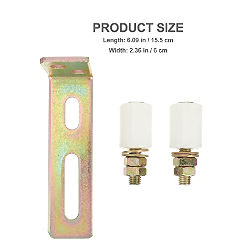 iplusmile Sliding Gate Roller Guide Wheel with L Post Bracket Nylon Dual Rollers for Garden Fence Slide Gate Support Hardware - Image 2