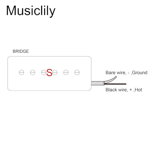 Musiclily Pro P90-MHA Alnico 5 High Output P90 Soapbar Tonabnehmer Single Coil Steg Pickup für E-Gitarre, Creme