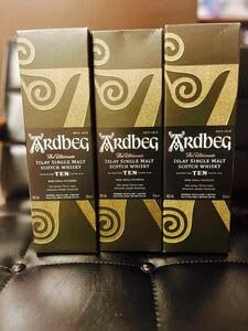 未開栓 アードベッグ 3本セット TEN シングルモルト スコッチウィスキー 箱付 ARDBEG